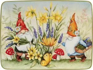 Certified International Прямоугольное блюдо Garden Gnomes 40 x 30 см, большое, мультиколор