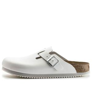 Кроссовки boston super grip leather narrow fit 'white' Birkenstock, белый
