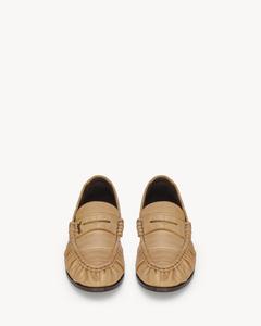 Лоферы из мягкой угря Saint Laurent, бежевый