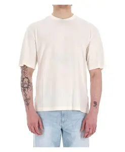 Мягкая кремовая футболка и рубашка поло Officine Gãnãrale, бежевый