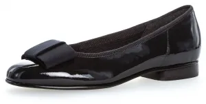 Балетки Gabor, туфли на плоской подошве, каблуке-котенке, праздничные туфли с декоративным бантом, синий