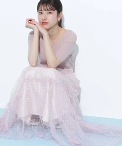 Вязаное платье с прозрачной юбкой Jill By Jill Stuart, цвет Pink