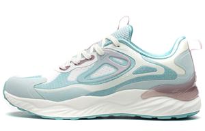 Кроссовки женские с низким верхом, парусно-белые / туманно-зеленые / небесно-голубые Xtep