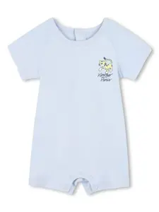 Ромпер с тигровым принтом Kenzo Kids, синий