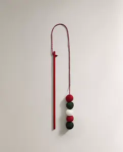 Игрушка для животных Zara Home Christmas Wand With Balls, красный