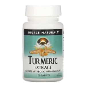Source Naturals, экстракт куркумы, 100 таблеток