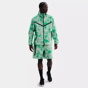 Куртка Men's Nike Tech Dri-FIT Woven Camo Windrunner Oversized Full-Zip, зеленый/серый