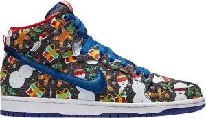 Кроссовки Nike Concepts x SB Dunk Pro High 'Ugly Christmas Sweater' 2017 Special Box, многоцветный