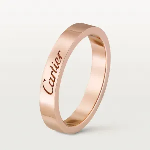 Кольцо Cartier C de Cartier Wedding Flat, 3 мм, розовое золото