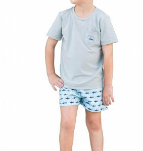 Saltwater Boys Co. Детская футболка Tuna Performance серого цвета