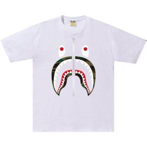 Футболка BAPE 1st Camo Shark Tee 'White/Green', белый