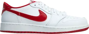 Кроссовки Air Jordan 1 Retro Low BG White Varsity Red, белый