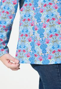 Топ с длинными рукавами FLORAL DAMASK TURTLENECK Ulla Popken, серый