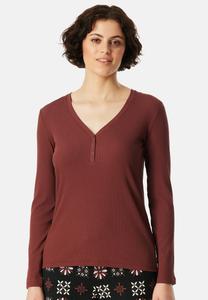 Пижамный топ Schiesser Pyjama top, Burgund/Bordeaux