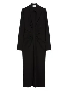 Платье с манжетами на пуговицах SPORTMAX, черный