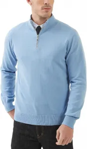 Мужской свитер Kallspin с молнией на четверть, из чистого хлопка, легкий