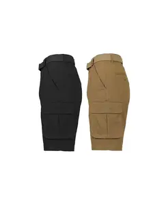 Мужские хлопковые карго-шорты с поясом и плоской передней частью, набор из 2 штук Galaxy By Harvic, мультиколор