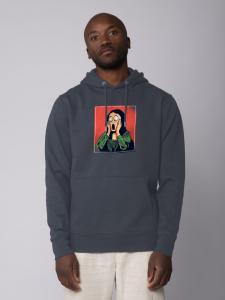 Толстовка wat? Apparel Sweatshirt Mona Lisa Scream, цвет India Ink Grey