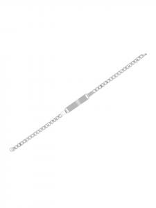 Adeliás Женский браслет - браслет из нержавеющей стали в виде цепочки, 18 см, серебристый