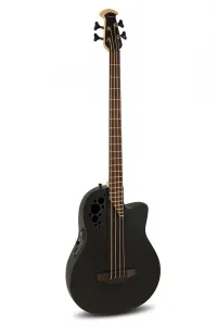 Электроакустическая бас-гитара Ovation E-Acoustic 4 струны Elite TX Mid Cutaway, черная текстурированная OV553.281