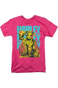 Футболка с коротким рукавом для взрослых Birds Of Prey Harley Painted Gildan, розовый