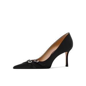 Женские туфли на тонком каблуке и высоком каблуке Shesrim, Black