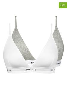 Бюстгальтер Nur Die 2er Set Soft BH, цвет grau/weiß
