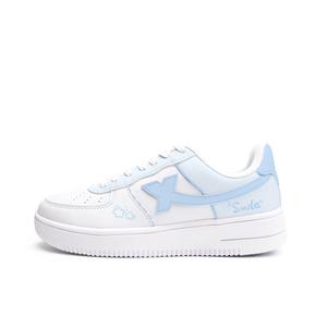 XTEP Кроссовки Air Force One износостойкие и легкие, низкие, для скейтбординга, женские, синие, белые