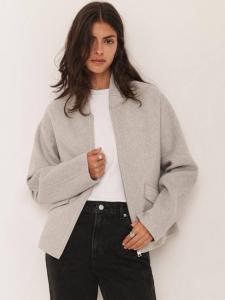 Минималистичная куртка из шерстяной смеси Mint Velvet, Grey