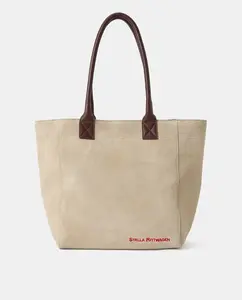 Замшевая сумка-шоппер Stella Rittwagen, экрю