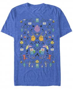Мужская футболка с короткими рукавами adventure time mirrored icons Fifth Sun, мульти