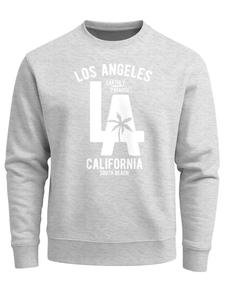 Neverless Свитшот 'LA California' в сером цвете