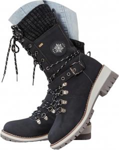 Женские ковбойские сапоги Dheva-C с широкой полнотой, плоской подошвой, средней голенью, мягкой формой, круглым носком из замши, ботильоны на осень и зиму, нарядная обувь, комфортные сапоги, Black