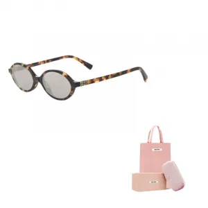 MIU MIU Овальные солнцезащитные очки Unisex Multicolor