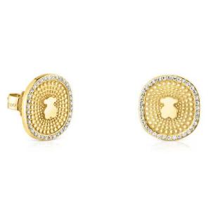 Серьги Tous Oursin With Diamonds 0.19 карат, золото