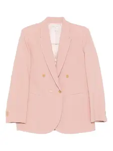 Двубортный шерстяной жакет Forte Forte, розовый