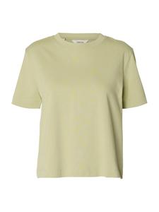 SELECTED Футболка 'SLFEssential' в пастельно-зеленом цвете