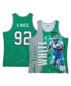 Мужская майка Reggie White Kelly Green Philadelphia Eagles 1992 Player Burst Mitchell & Ness
