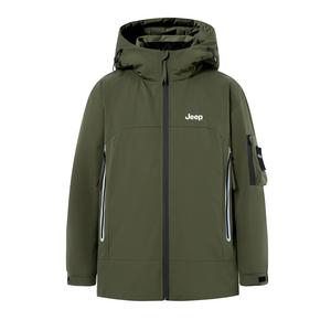 Пуховик Unisex с капюшоном утепленный Jeep, army зеленый