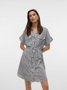 Платье до колена Vero Moda, черный/белый