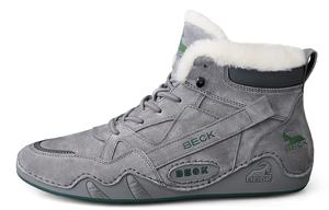 BECK Амортизирующие дышащие высокие кеды мужские серые, цвет Gray
