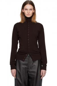 Lemaire Бордовый приталенный кардиган на пуговицах