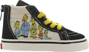 Кеды Vans The Simpsons x Sk8-Hi Zip TD Simpsons Family 1987-2020, белый