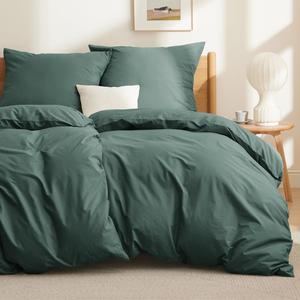 Комплект постельного белья Bedsure из 4 предметов, 135х200/80x80 см, темно-зеленый