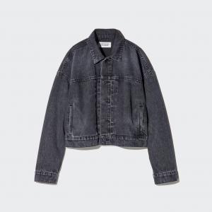 Джинсовая куртка Uniqlo женская, 08 темно-серый
