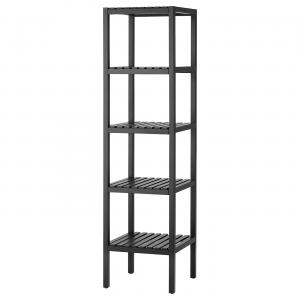 Стеллаж Ikea Muskan, 37x140 см, черный