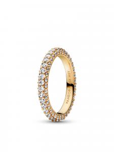 Комплект колец Pandora Timeless Pavé и Sparkling Wave Pandora