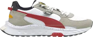 Кроссовки Puma Scuderia Ferrari x Wild Rider White Rosso Corsa, белый