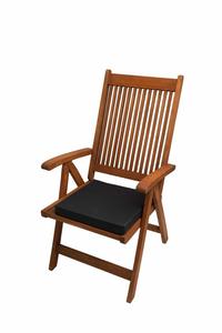 Подушки на стул, 6 шт., 40x40x4см, антрацит | Садовые подушки на мебели из ратана | Подушка сиденья | подушка сиденья с высокой спинкой | подушка для уличного стула Setgarden, черный