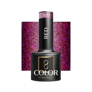 OCHO NAILS Гибридный лак для ногтей красный 209 -5 г Active Shop